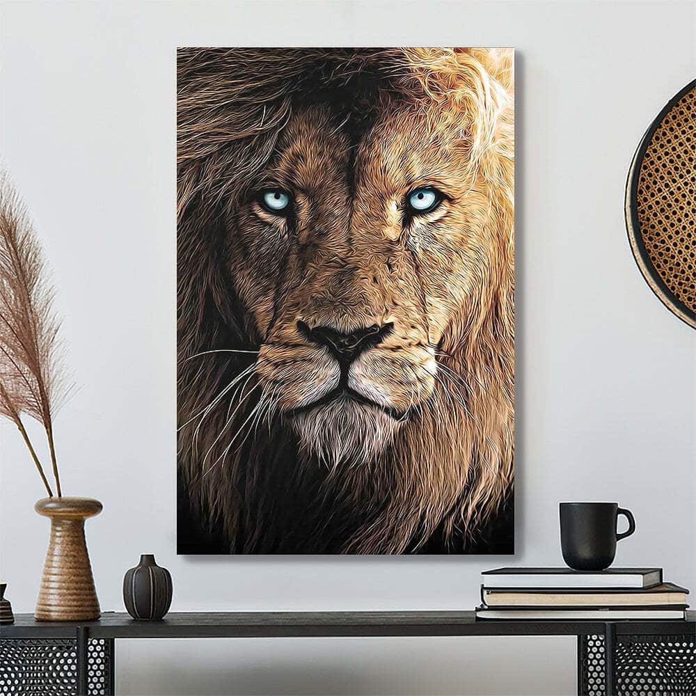 Christian Scripture Lion Jesus Canvas Print Christian Scripture Lion Jesus Canvas Print