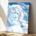 Lion Lamb Christian Canvas Print