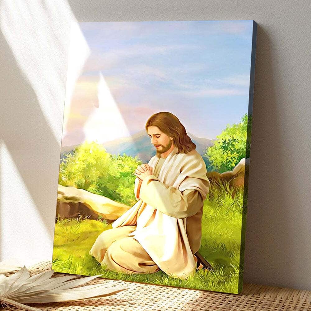 Jesus Praying On The Mountain Canvas Print Jesus Praying On The Mountain Canvas Print