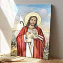 Christian Jesus Hugs The Lamb Canvas Print Christian Jesus Hugs The Lamb Canvas Print