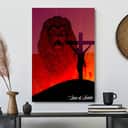 Cross Lion Of Judad Crucifixion Jesus Canvas Print Cross Lion Of Judad Crucifixion Jesus Canvas Print