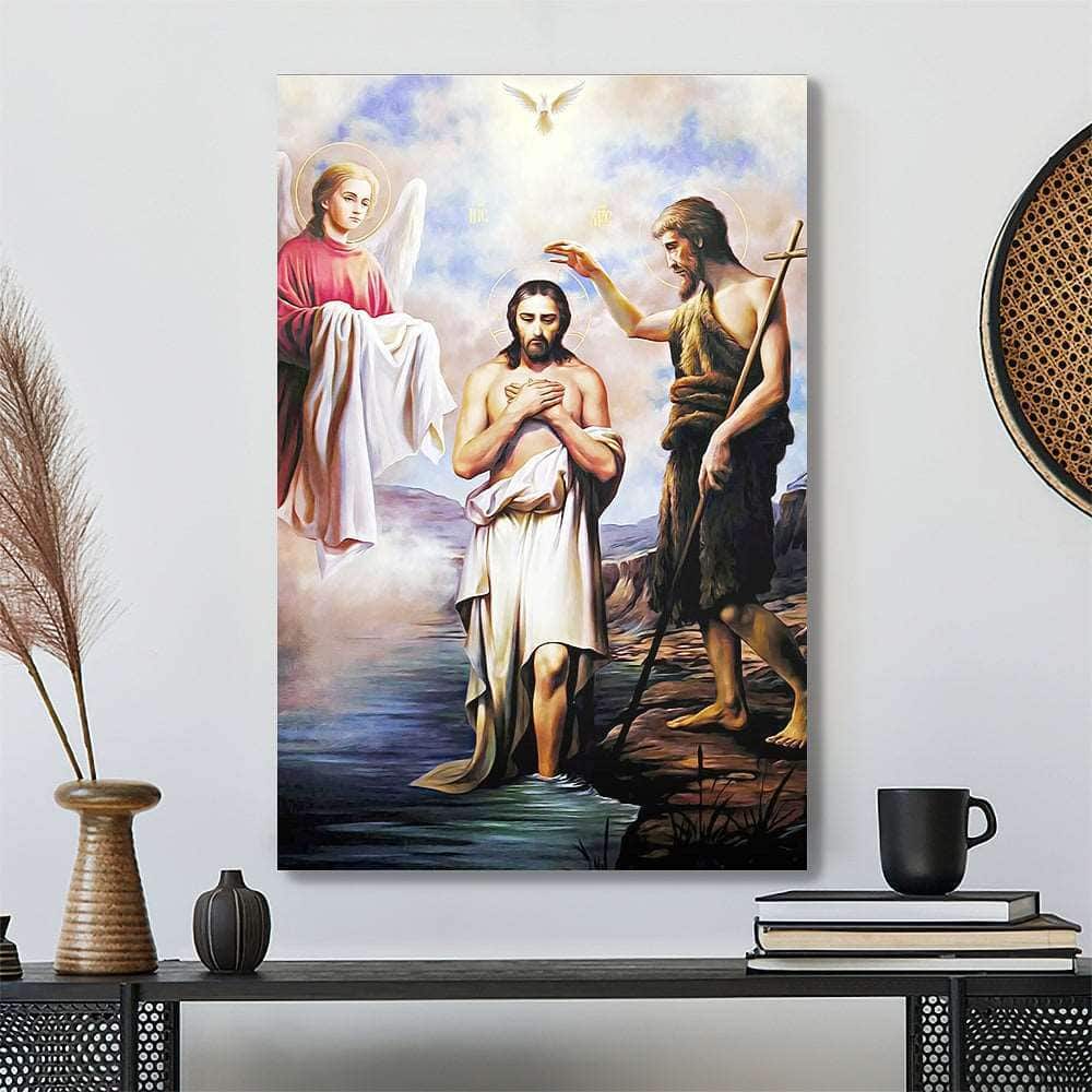 Christian Baptism Of Jesus Christ Canvas Print Christian Baptism Of Jesus Christ Canvas Print