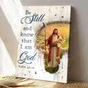 Christian Psalm 46:10 Be Still and Know That I Am God Jesus And Lamb Canvas Print Christian Psalm 46:10 Be Still and Know That I Am God Jesus And Lamb Canvas Print
