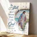 Christian Psalm 46:10 Be Still and Know That I Am God Walking Canvas Print