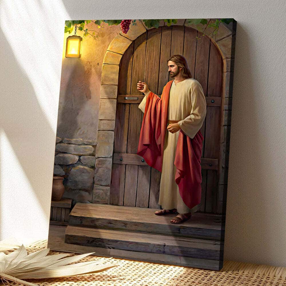 Christian Jesus Knocking On The Door Canvas Print Christian Jesus Knocking On The Door Canvas Print