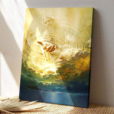 Christian Jesus Helping Hand Canvas Print