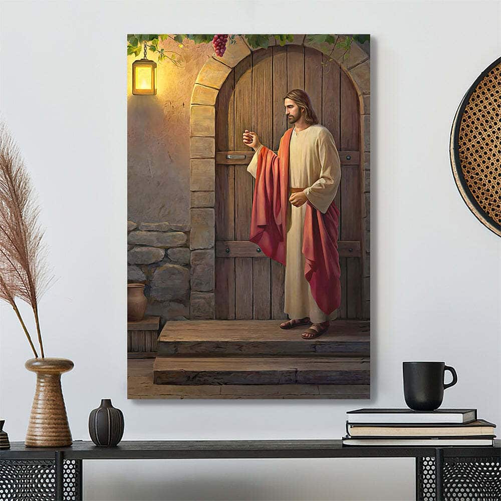 Christian Jesus Knocking On The Door Canvas Print Christian Jesus Knocking On The Door Canvas Print