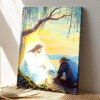 Christian Jesus Loves Me With Everlasting Love Canvas Print