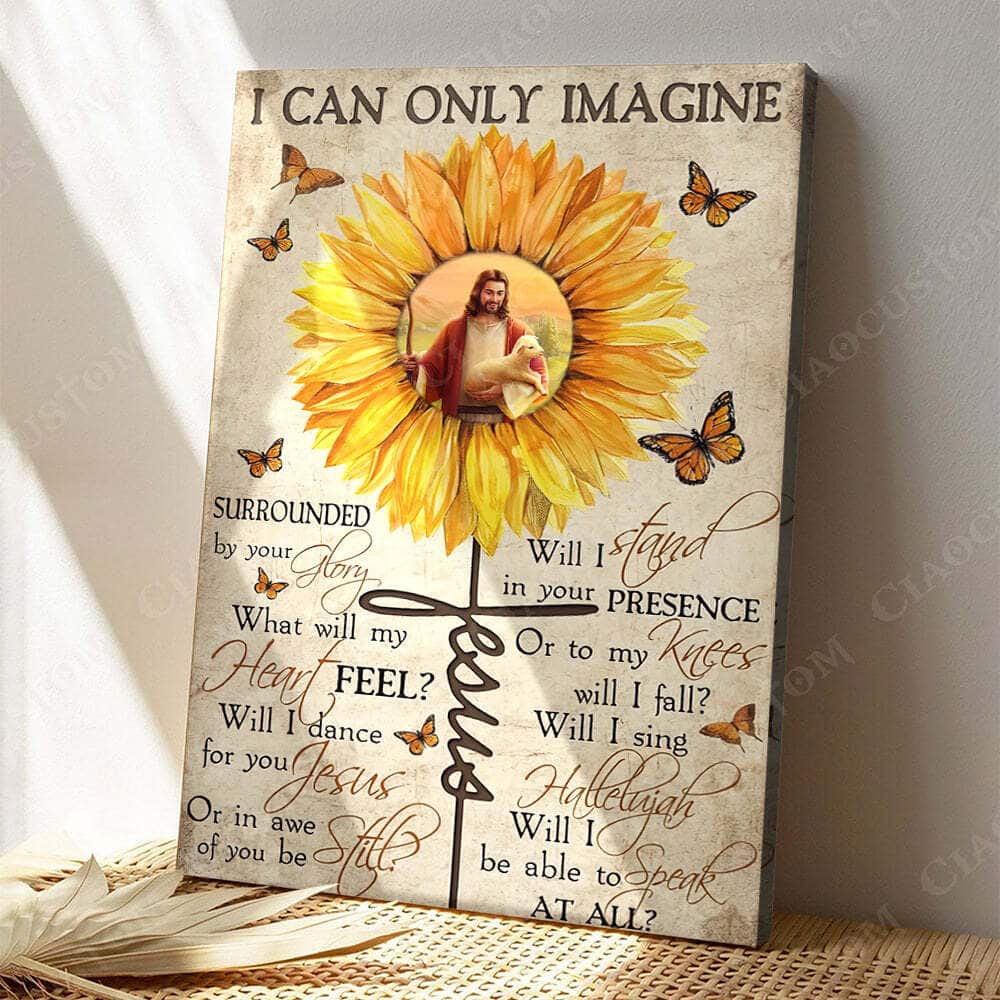 Christian I Can Only Imagine Jesus Hugs Lamb Canvas Print Christian I Can Only Imagine Jesus Hugs Lamb Canvas Print