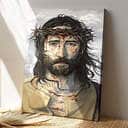 Christian Jesus Crowned With Thorns Canvas Print