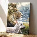 Christian Jesus Lamb Lion Canvas Print Christian Jesus Lamb Lion Canvas Print