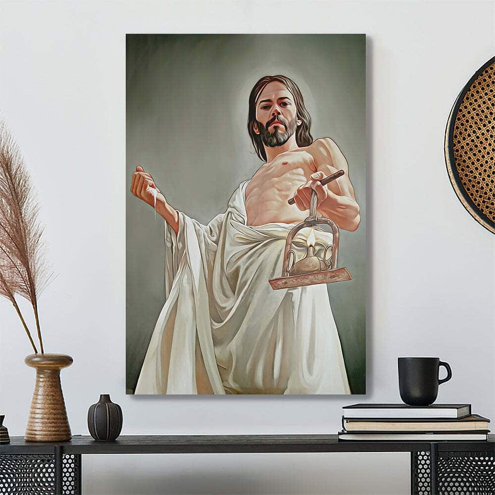 Christian Jesus Holding A Lamp Canvas Print Christian Jesus Holding A Lamp Canvas Print