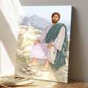 Christian Jesus Sitting Overlooking Canvas Print Christian Jesus Sitting Overlooking Canvas Print