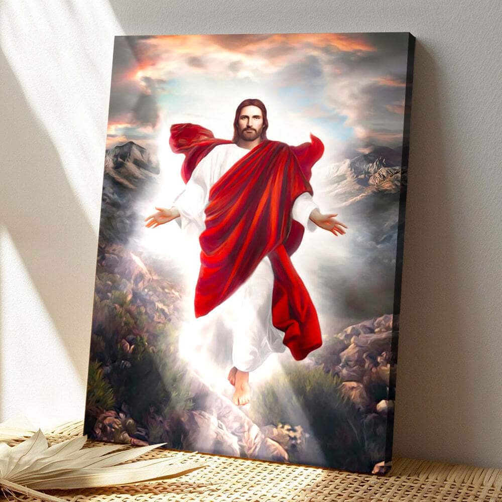Christian Jesus Coming In The Clouds Canvas Print Christian Jesus Coming In The Clouds Canvas Print
