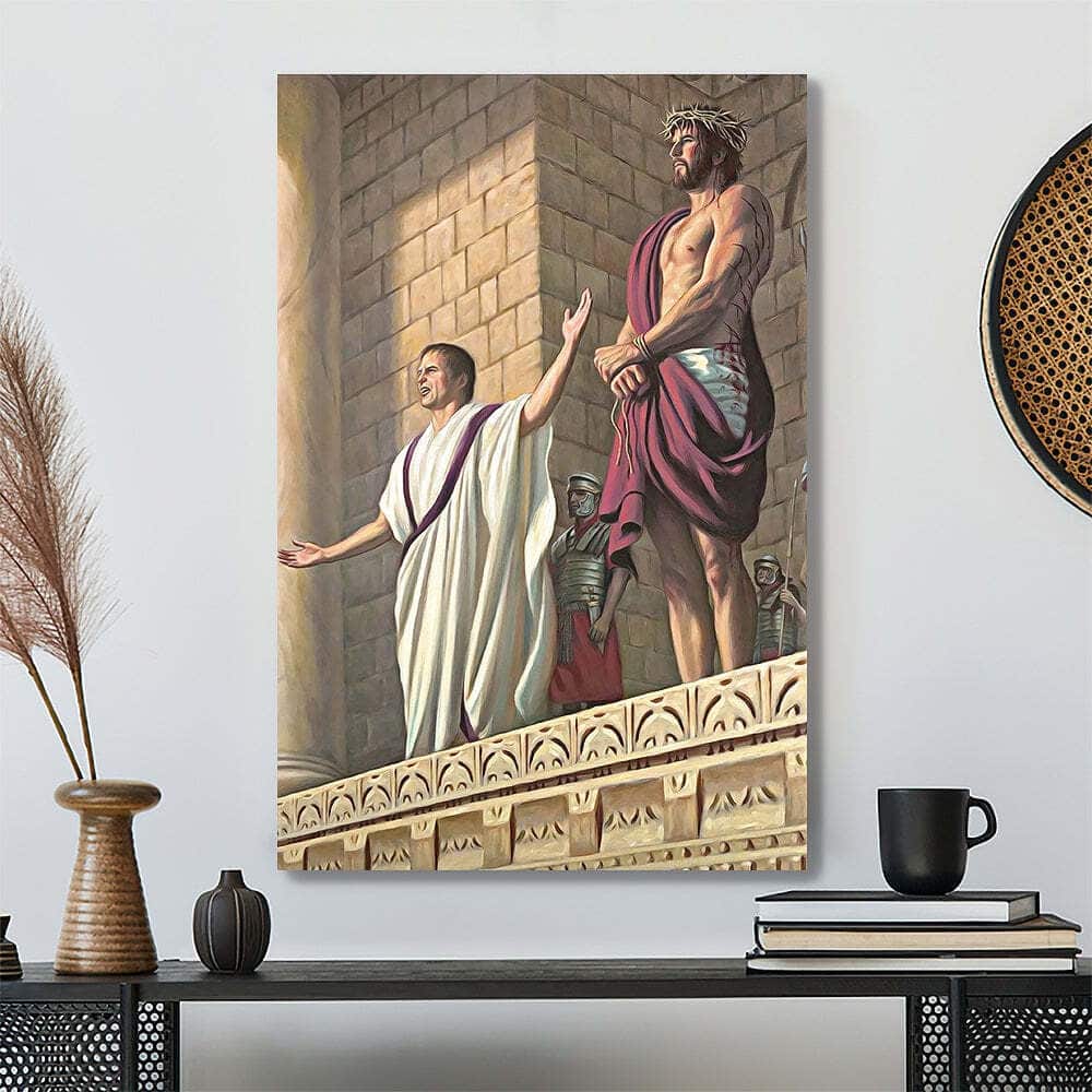 Christian Jesus With Pontius Pilate Canvas Print Christian Jesus With Pontius Pilate Canvas Print