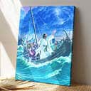Christian Jesus Calms The Storm Canvas Print