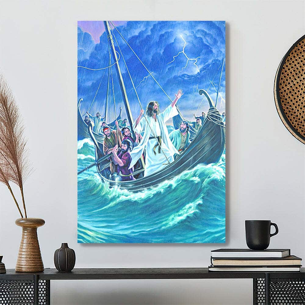 Christian Jesus Calms The Storm Canvas Print Christian Jesus Calms The Storm Canvas Print