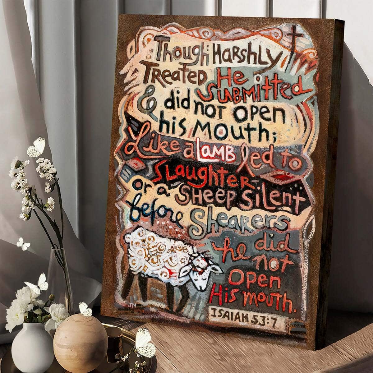 Christian Canvas Print Isaiah 53:7 Like A Lamb To Slaughter Child Christian Canvas Print Isaiah 53:7 Like A Lamb To Slaughter Child