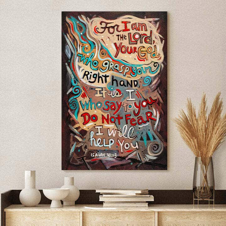 Christian Canvas Print Isaiah 41:13 Do Not Fear Christian Canvas Print Isaiah 41:13 Do Not Fear