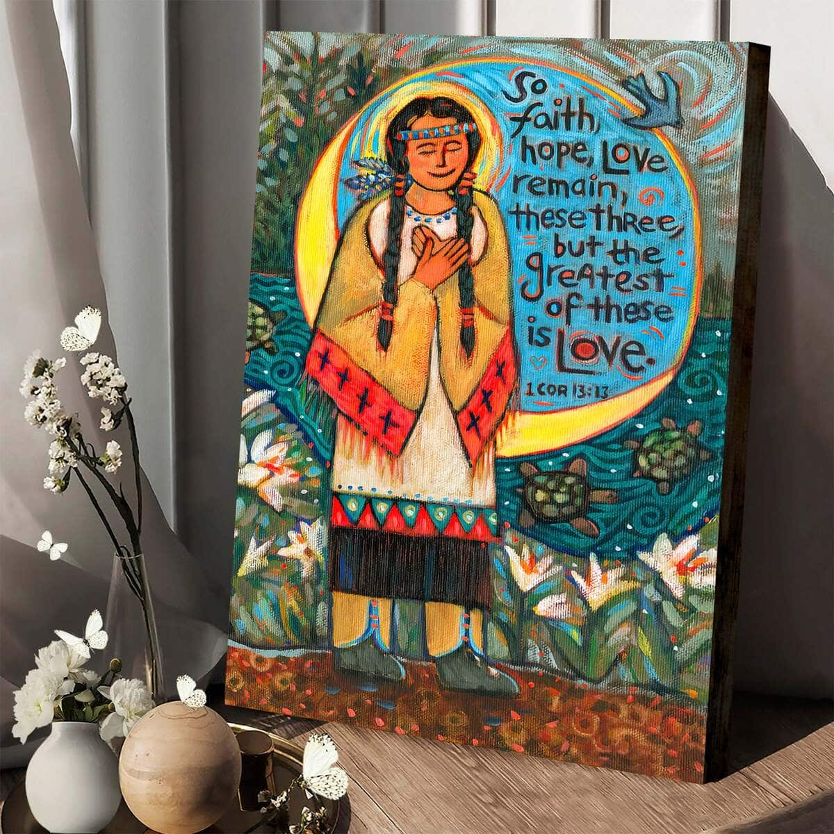 Christian Canvas Print Saint Kateri Tekakwitha