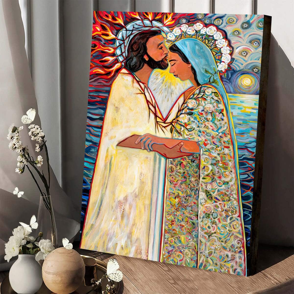 Christian Canvas Print Mary Is Crowned Queen Of Heaven Christian Canvas Print Mary Is Crowned Queen Of Heaven