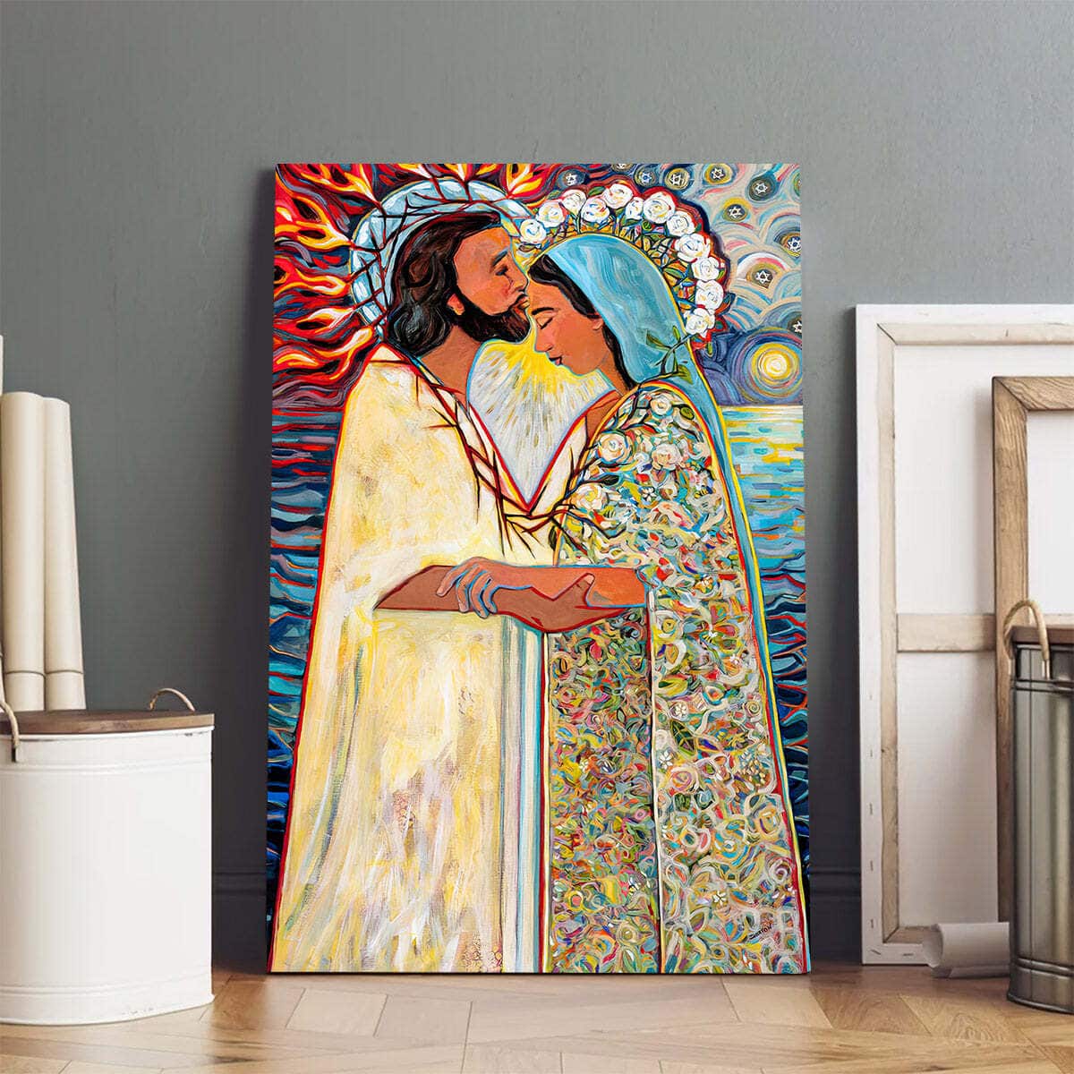 Christian Canvas Print Mary Is Crowned Queen Of Heaven Christian Canvas Print Mary Is Crowned Queen Of Heaven