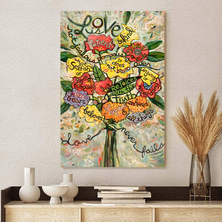 Christian Canvas Print Love Is Patient Christian Canvas Print Love Is Patient