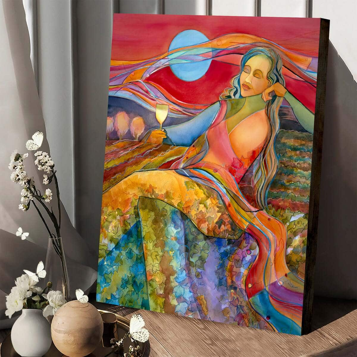 Christian Canvas Print Wine Woman And Song