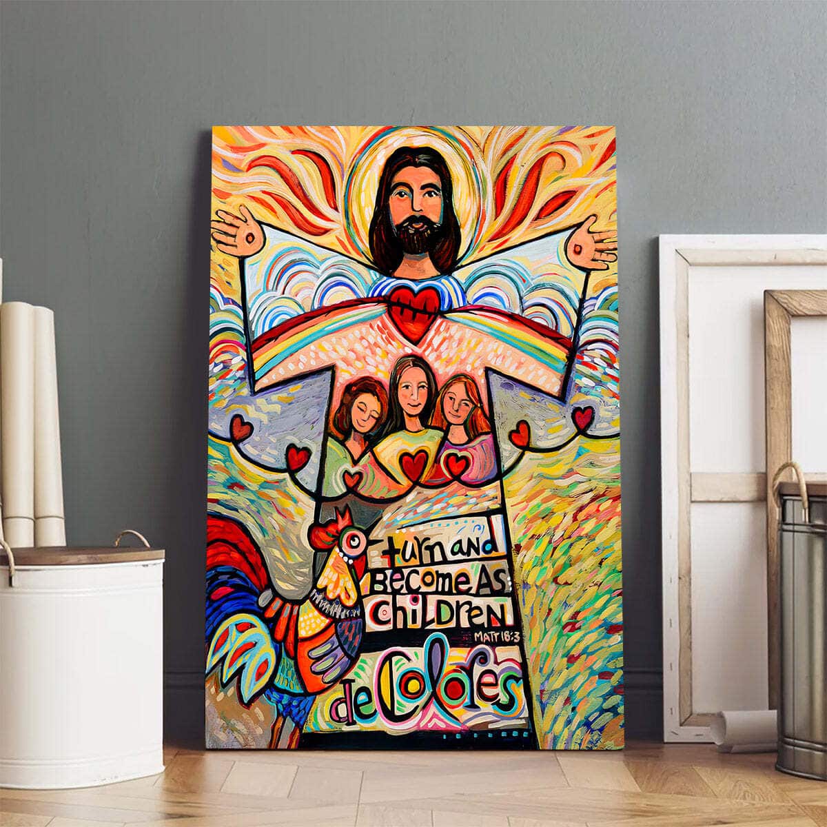 Christian Canvas Print Turn And Become As Children Christian Canvas Print Turn And Become As Children
