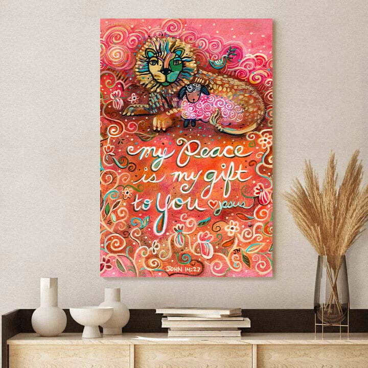 Christian Canvas Print My Peace Is My Gift To You Jesus Christian Canvas Print My Peace Is My Gift To You Jesus