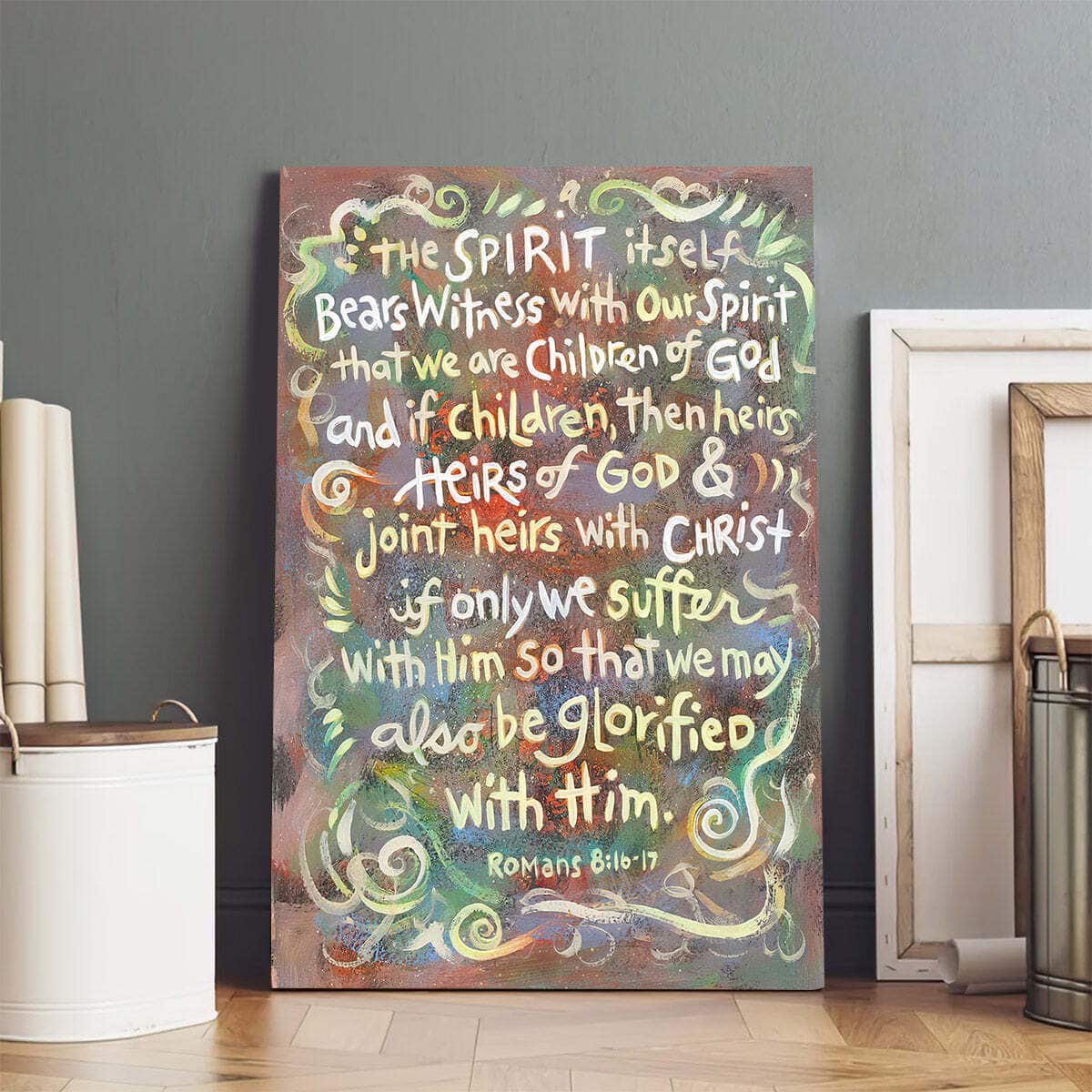 Christian Canvas Print Romans 8 We Are Children Of God Christian Canvas Print Romans 8 We Are Children Of God