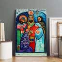 Christian Canvas Print Three Kings O Come Let Us Adore Him
