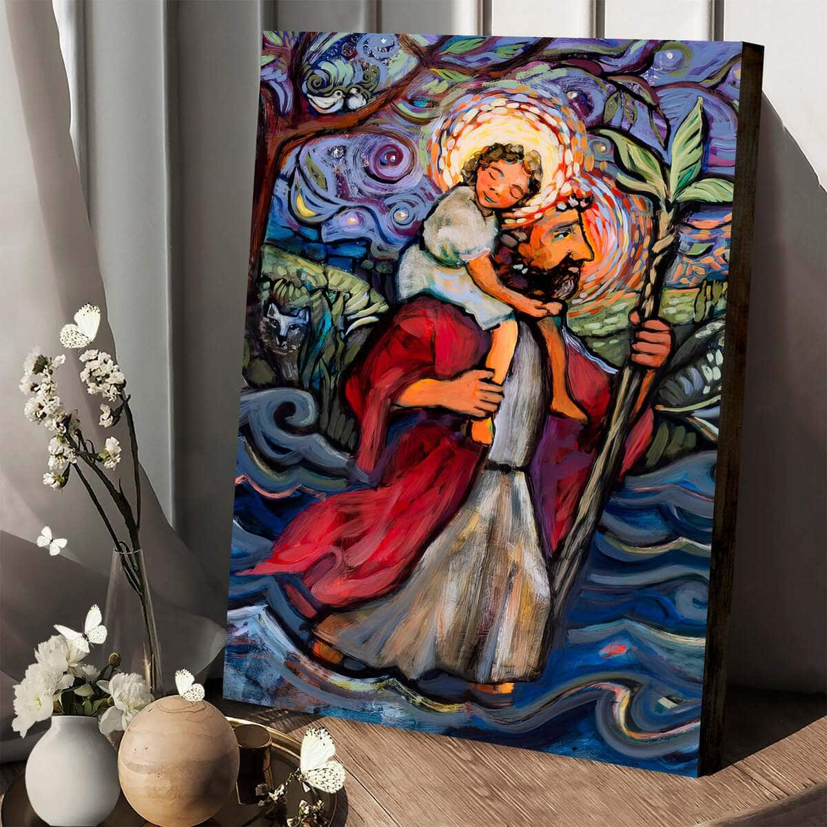 Christian Canvas Print St Christopher