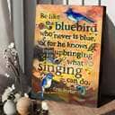 Christian Canvas Print Be Like The Bluebird Cole Porter Christian Canvas Print Be Like The Bluebird Cole Porter