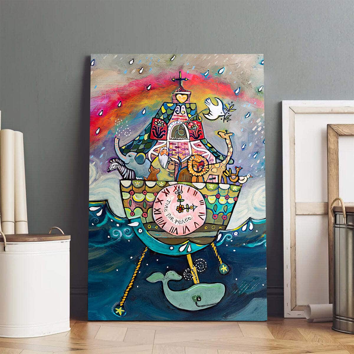 Christian Canvas Print Noah's Ark Cuckoo Clock Christian Canvas Print Noah's Ark Cuckoo Clock