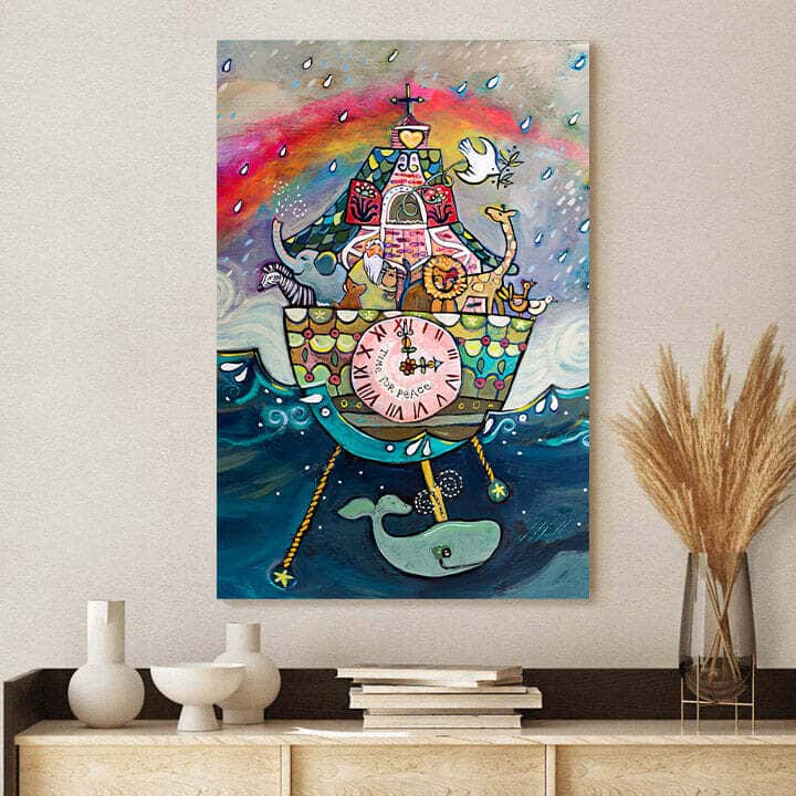 Christian Canvas Print Noah's Ark Cuckoo Clock Christian Canvas Print Noah's Ark Cuckoo Clock