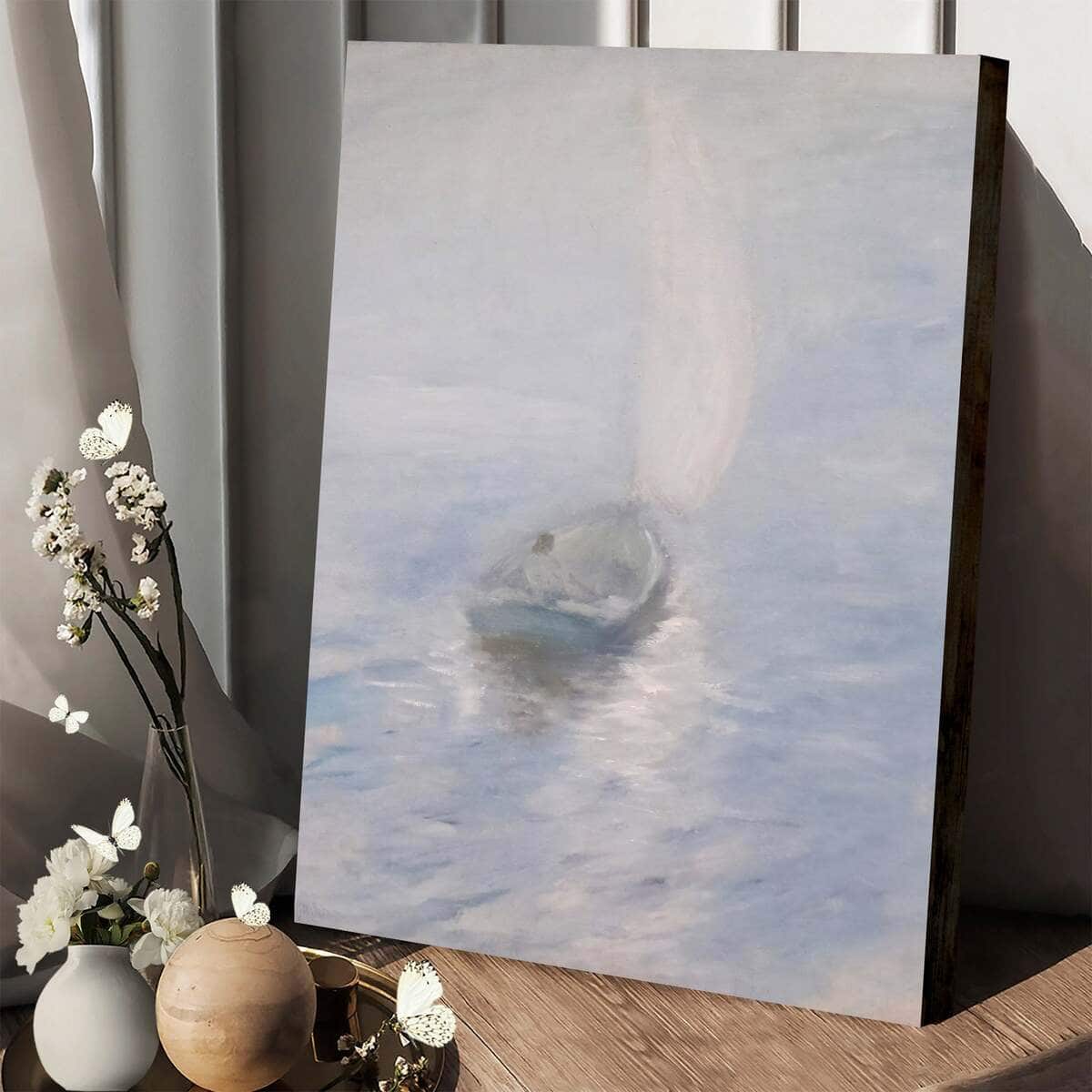 Christian Canvas Print Sailing In The Mist Jesus In The Boat Christian Canvas Print Sailing In The Mist Jesus In The Boat