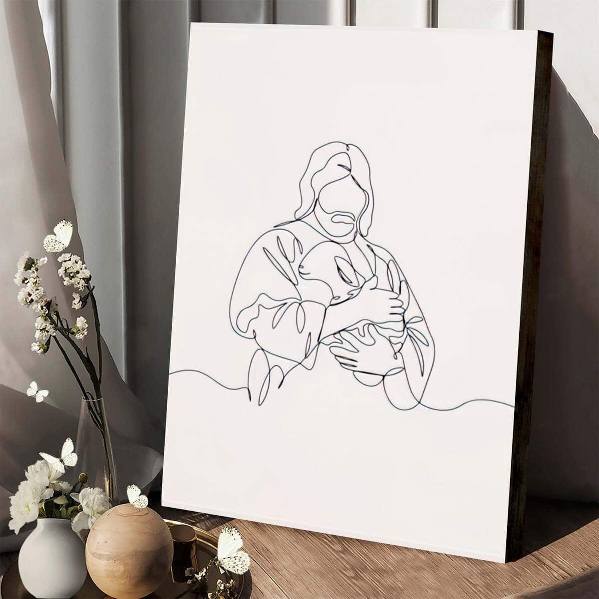 Jesus Holding A Lamb Christian Canvas Print Jesus Holding A Lamb Christian Canvas Print