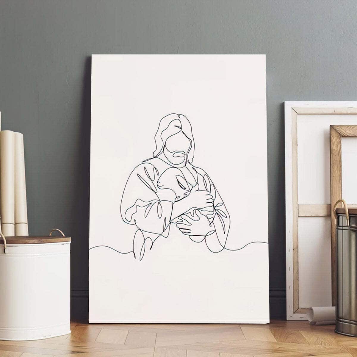 Jesus Holding A Lamb Christian Canvas Print Jesus Holding A Lamb Christian Canvas Print