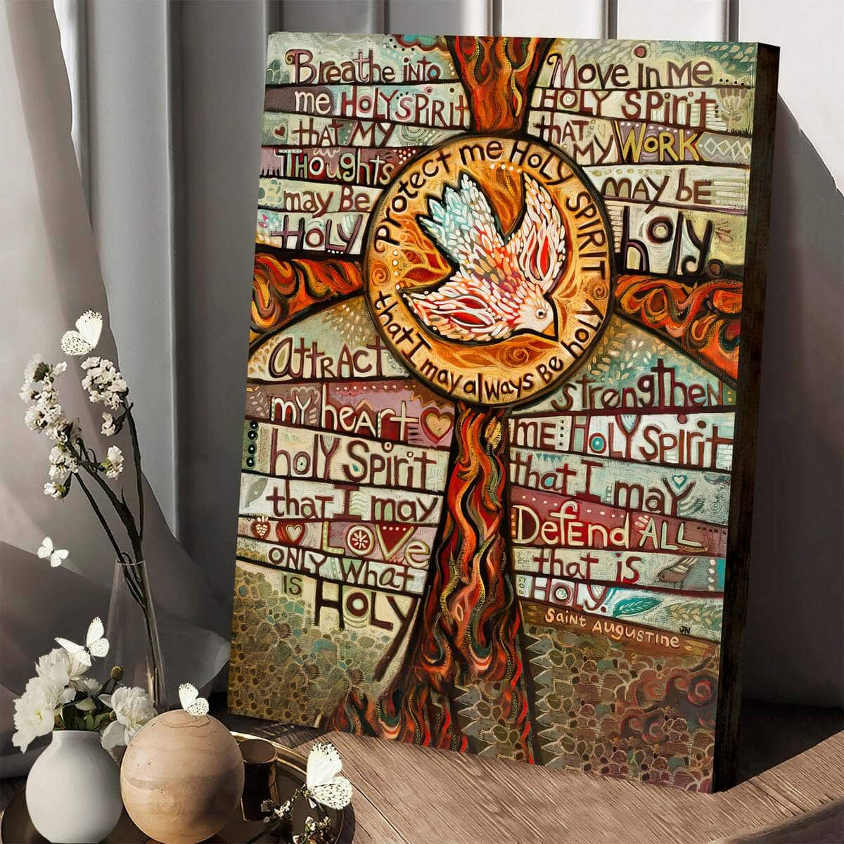 Holy Spirit Prayer Christian Canvas Print