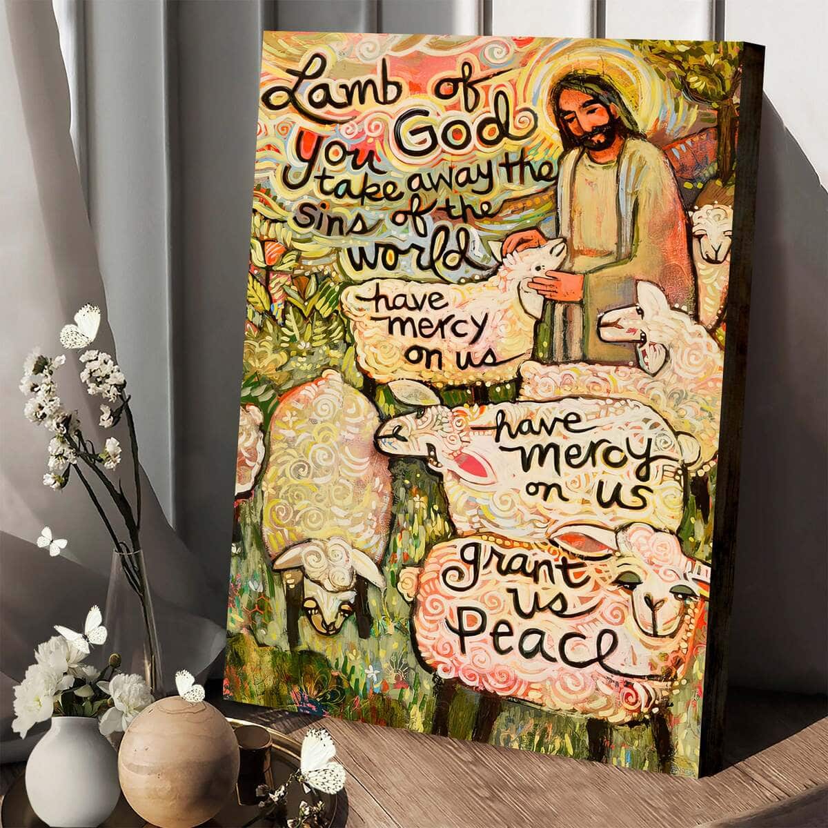 Christian Canvas Print Lamb Of God Jesus Christ Christian Canvas Print Lamb Of God Jesus Christ