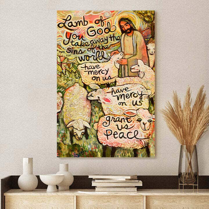 Christian Canvas Print Lamb Of God Jesus Christ Christian Canvas Print Lamb Of God Jesus Christ