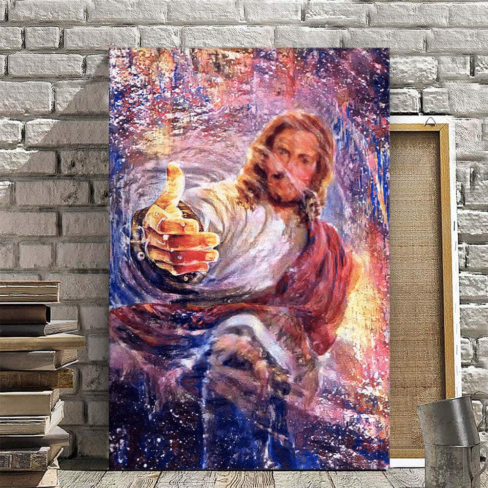 Christian Canvas Print Hand Of God Knowing Jesus