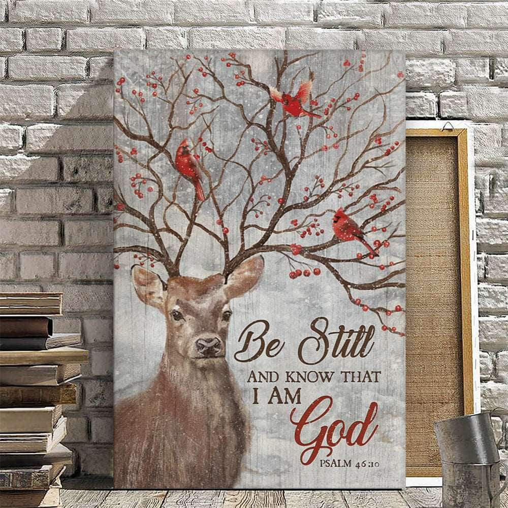 Be Still And Know That I Am God Psalm 46:10 Christian Scripture Canvas Print