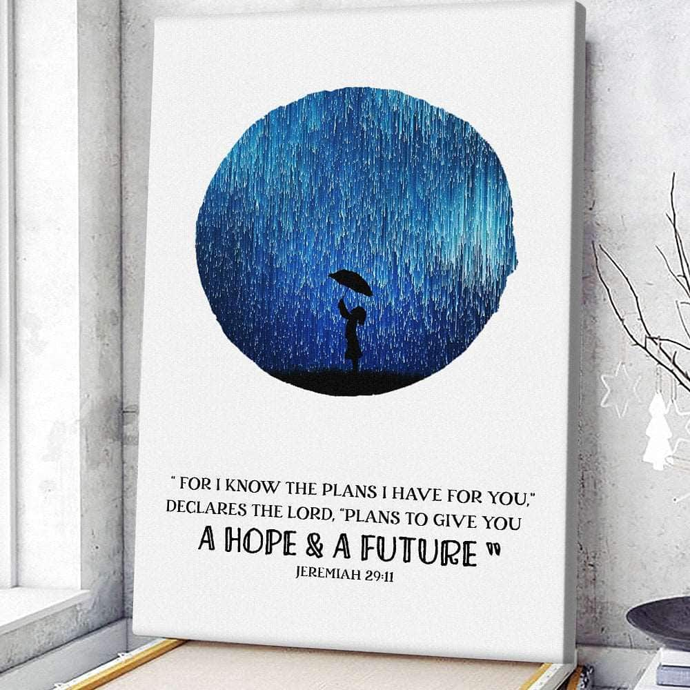 Christian Canvas Print A Hope & A Future Jeremiah 29:11