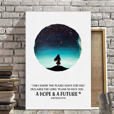 Christian Canvas Print Jeremiah 2911 Plans To Give You A Hope & A Future