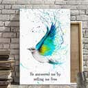 Christian Canvas Print He Answered Me By Setting Me Free Psalm 118:5 Christian Canvas Print He Answered Me By Setting Me Free Psalm 118:5