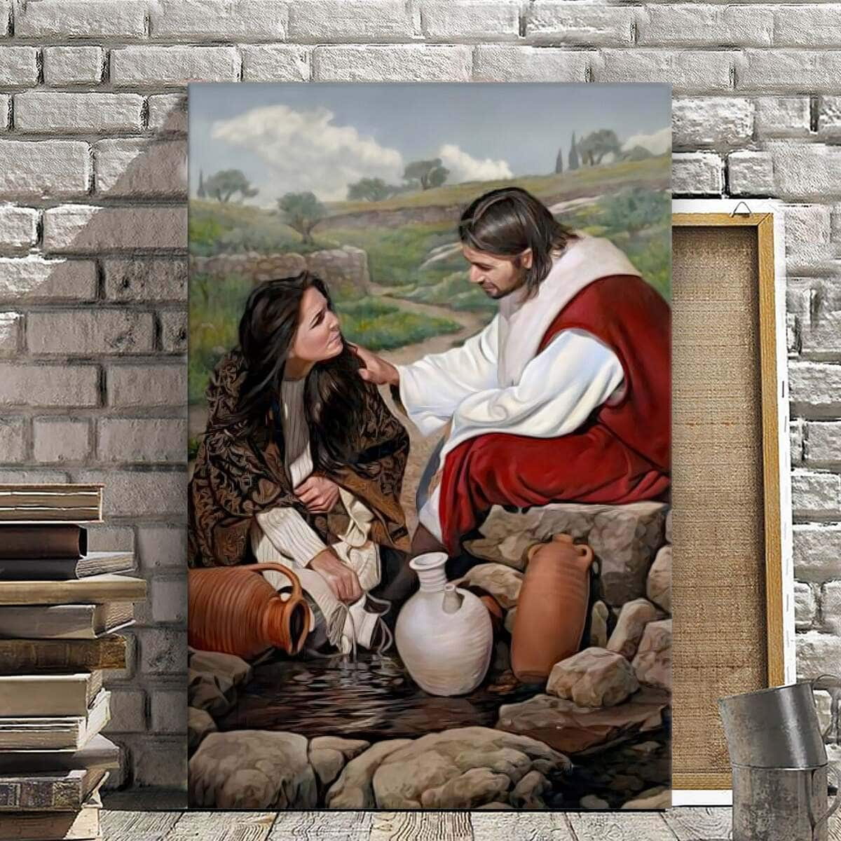 Christian Canvas Print Jesus And Women