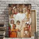 Christian Canvas Print Jesus And Children Christian Canvas Print Jesus And Children