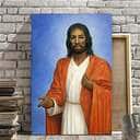 Christian Canvas Print Black Jesus